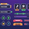 Hand-Drawn Video Game Set Elements – Cartoon Game Graphic Pack